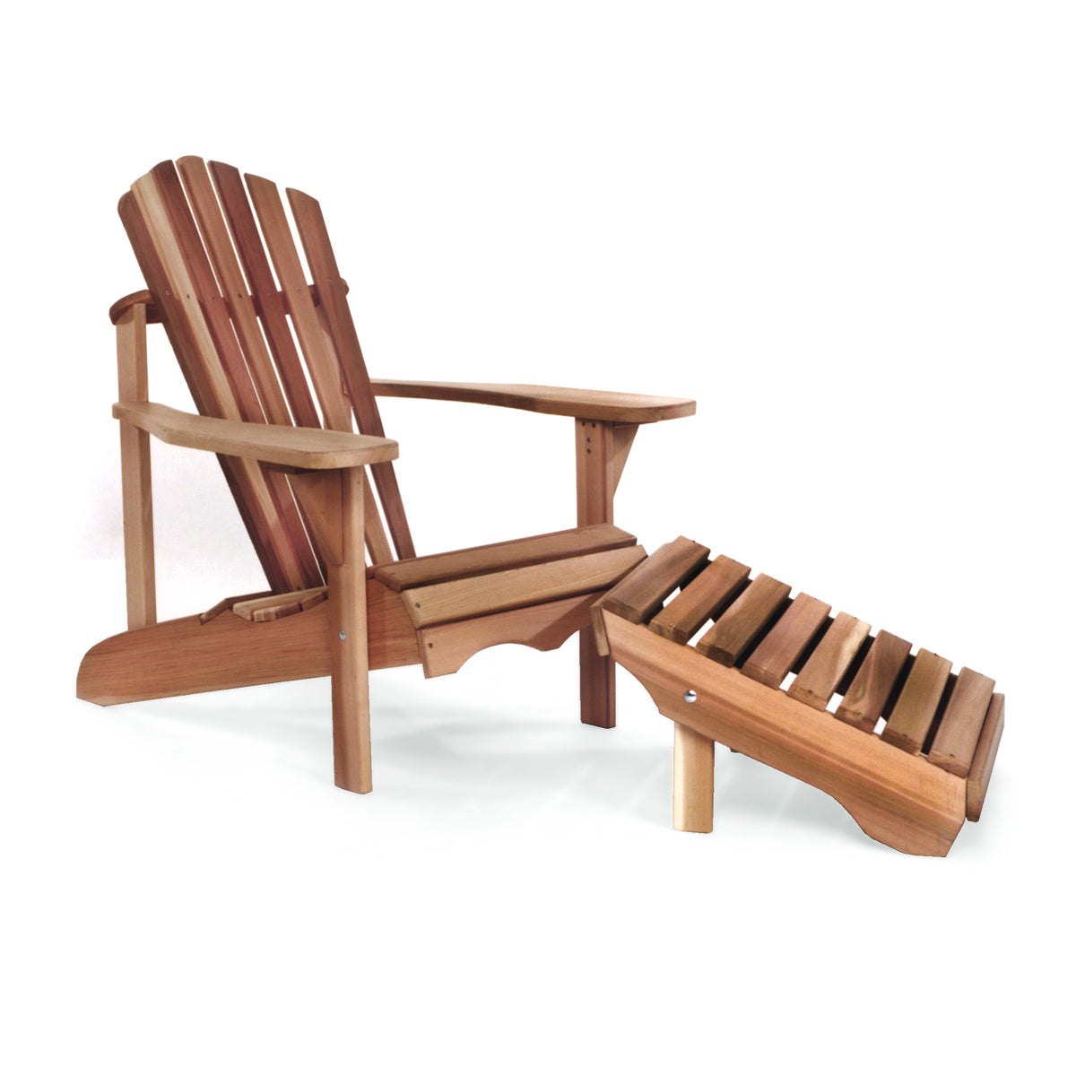 All Things Cedar Adirondack Chair and Ottoman