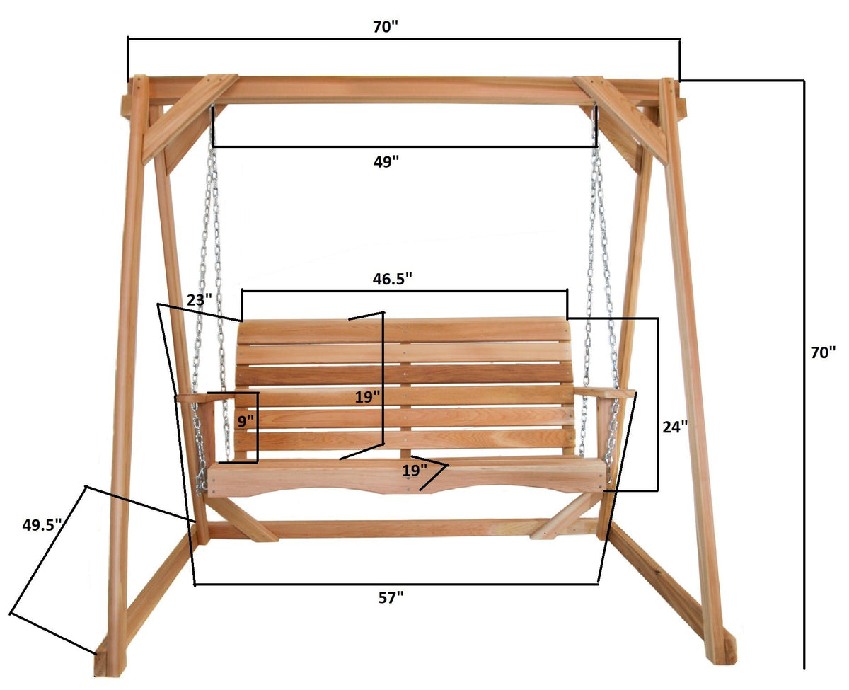All Things Cedar 6-ft A-Frame Swing Set – view 3