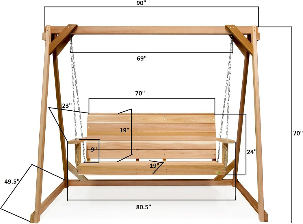 All Things Cedar 8-ft A-Frame Swing Set – view 3