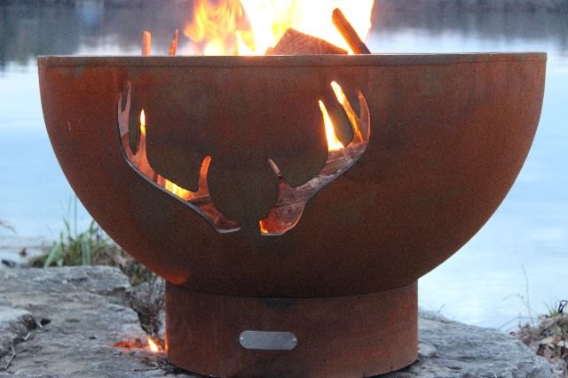 Fire Pit Art Antlers Fire Pit – view 2