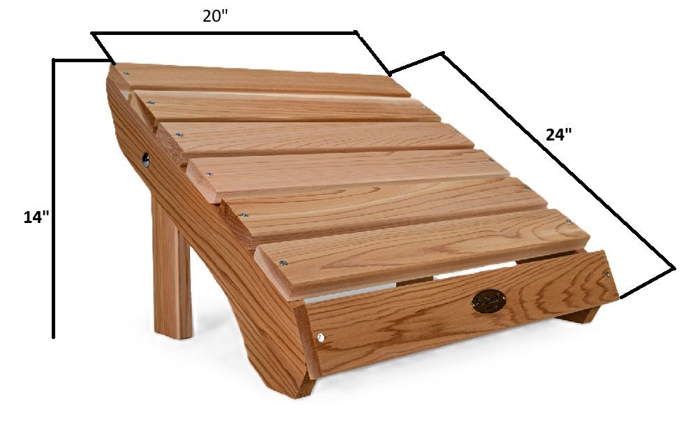 All Things Cedar Adirondack Ottoman – view 4
