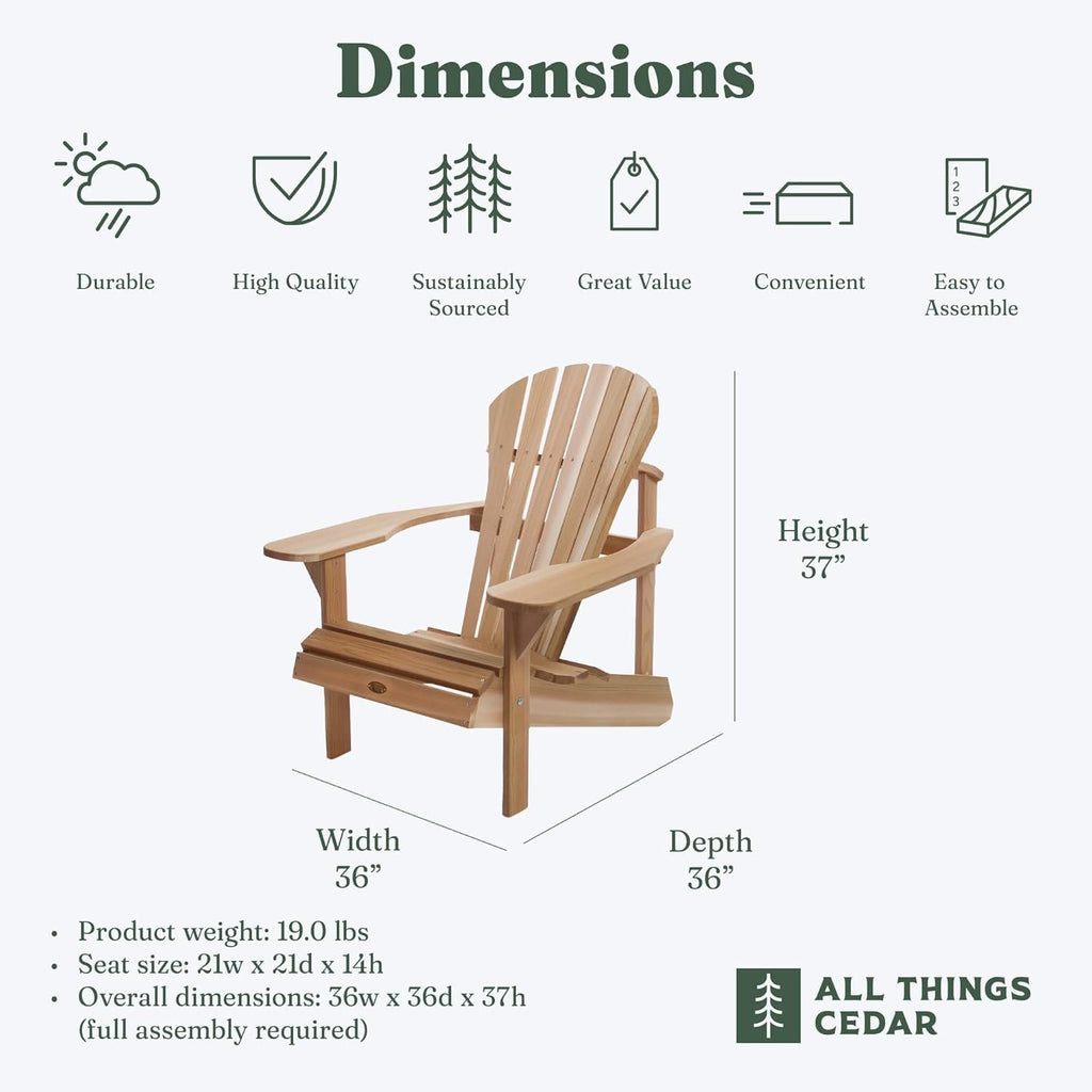 All Things Cedar Athena Adirondack – view 2