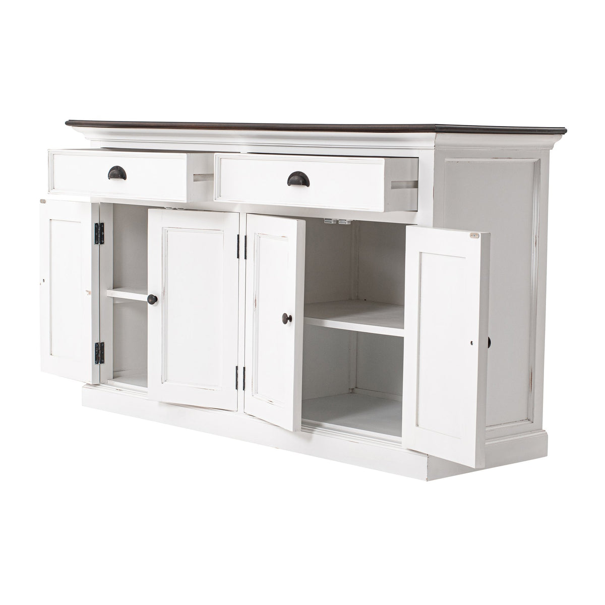 NovaSolo Halifax Accent Classic Buffet, White Distress & Deep Brown – view 3