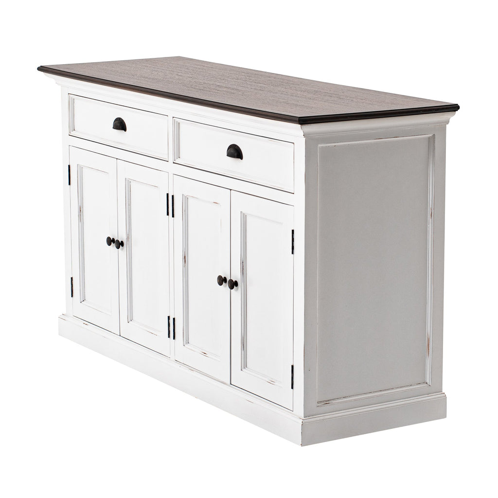 NovaSolo Halifax Accent Classic Buffet, White Distress & Deep Brown – view 4