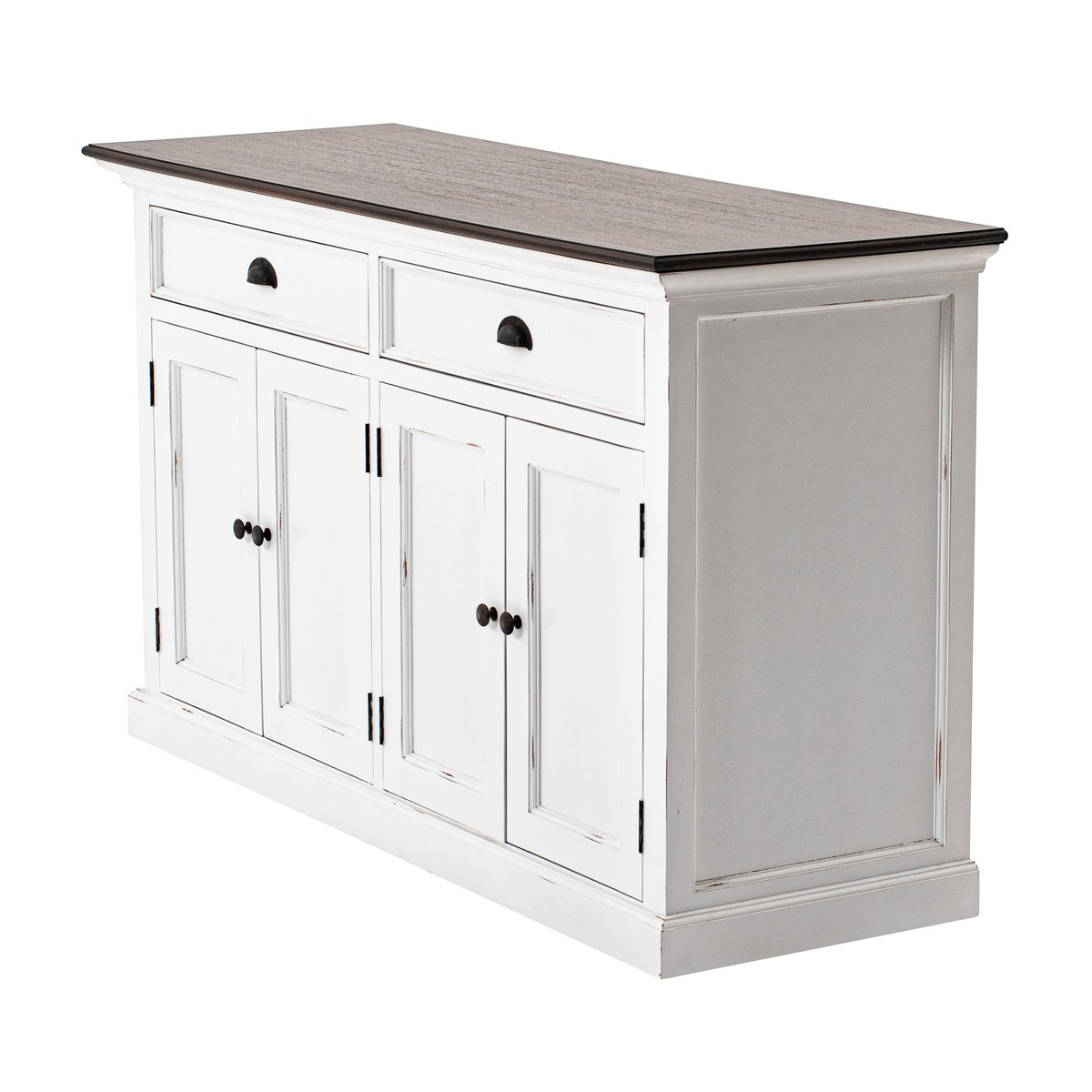 NovaSolo Halifax Accent Classic Buffet, White Distress & Deep Brown – view 4