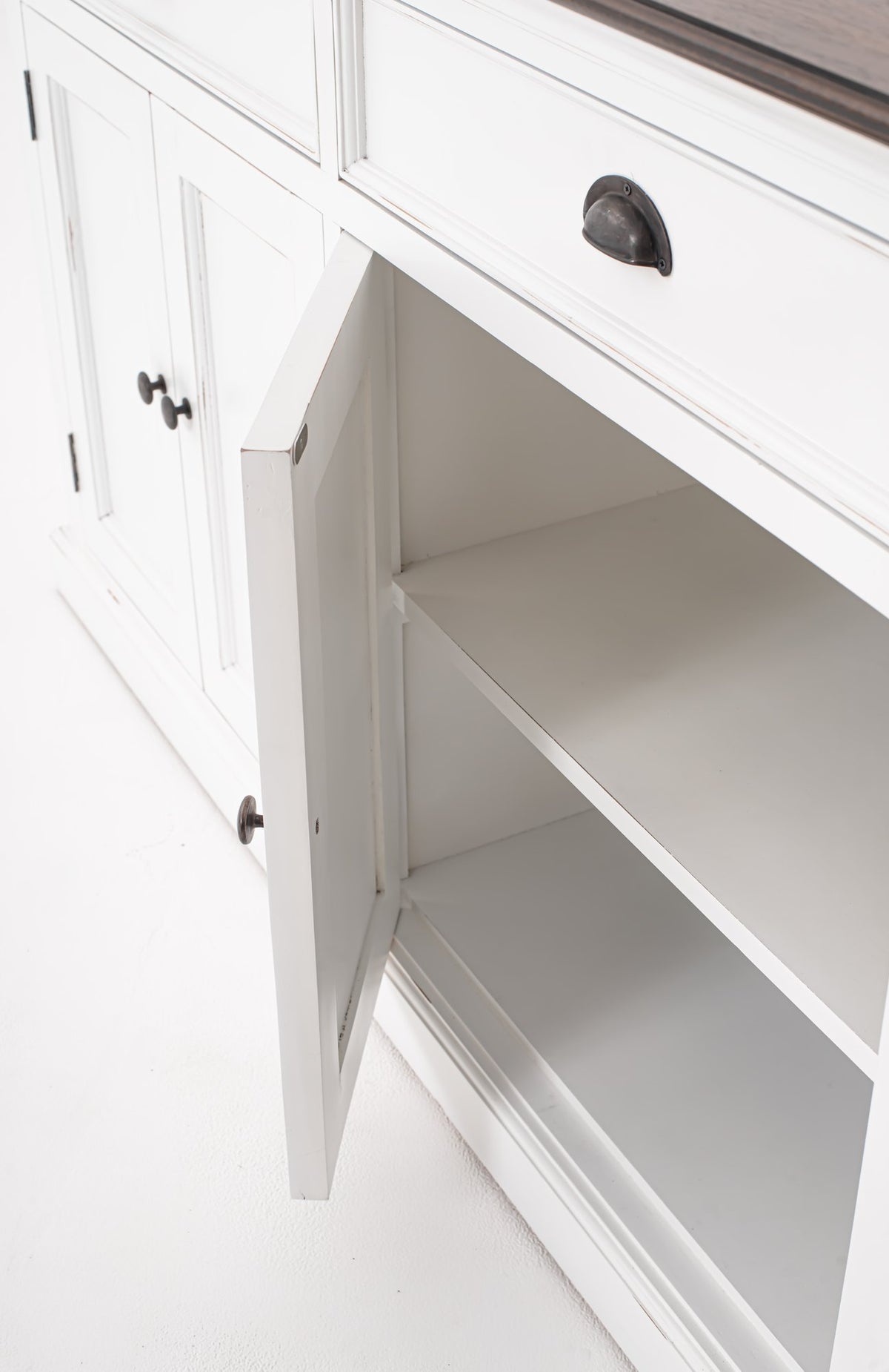 NovaSolo Halifax Accent Classic Buffet, White Distress & Deep Brown – view 7