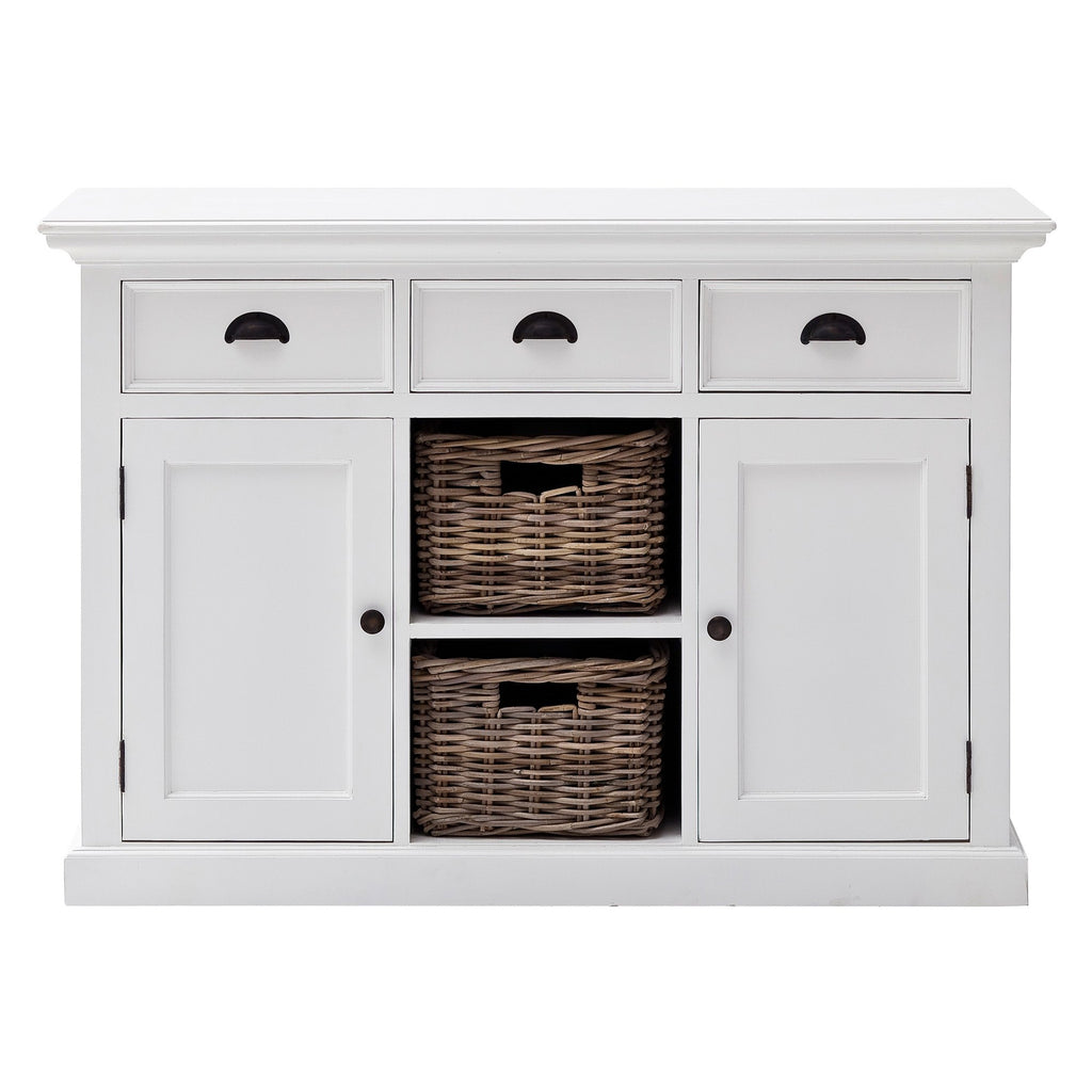 NovaSolo Halifax Buffet with 2 Baskets, Classic White