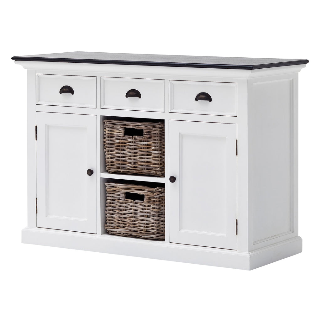 NovaSolo Halifax Contrast Buffet with 2 Baskets, Classic White & Black – view 3