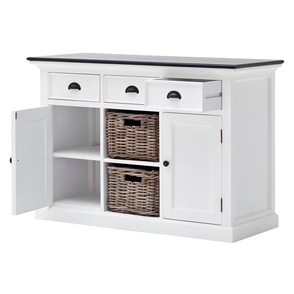 NovaSolo Halifax Contrast Buffet with 2 Baskets, Classic White & Black – view 5