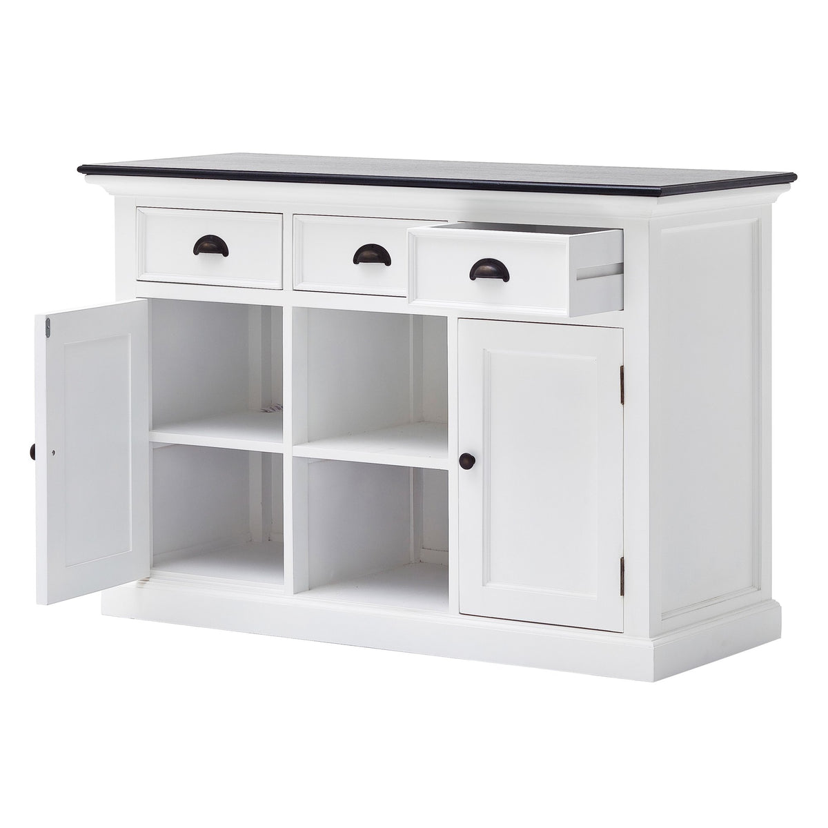 NovaSolo Halifax Contrast Buffet with 2 Baskets, Classic White & Black – view 6