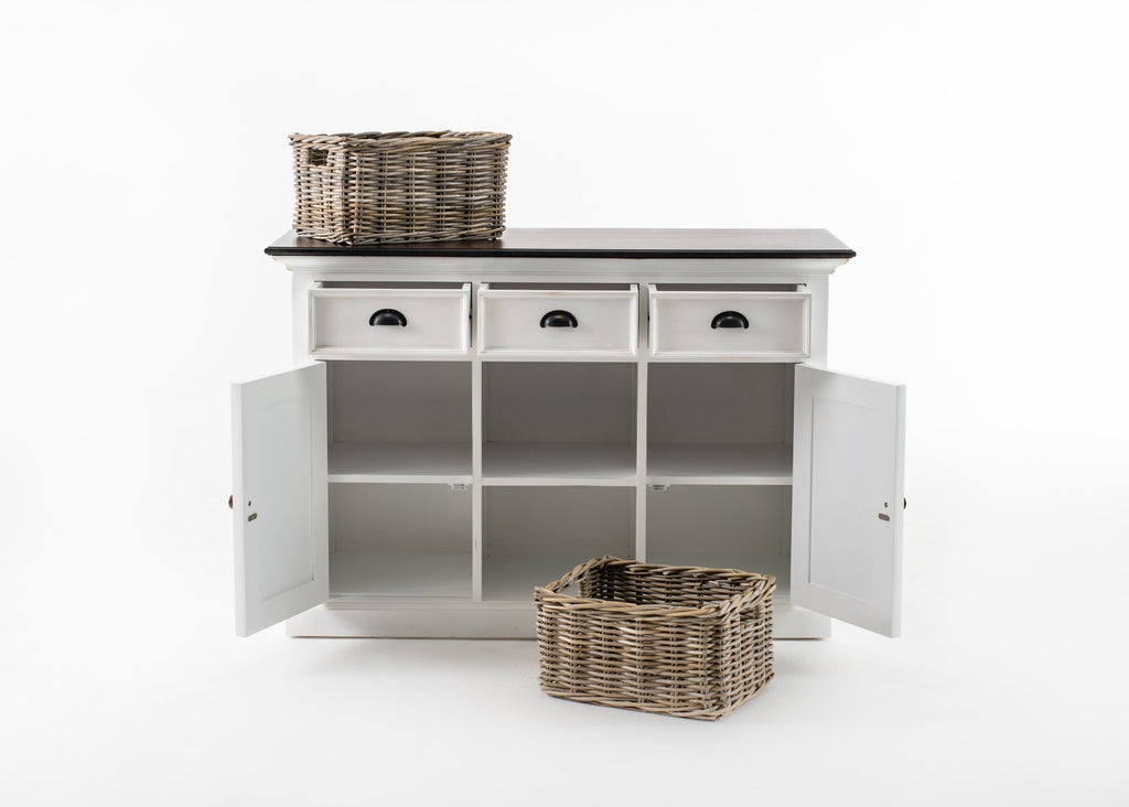 NovaSolo Halifax Accent Buffet with 2 Baskets, White Distress & Deep Brown – view 8