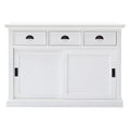 NovaSolo Halifax Buffet with Sliding Doors, Classic White