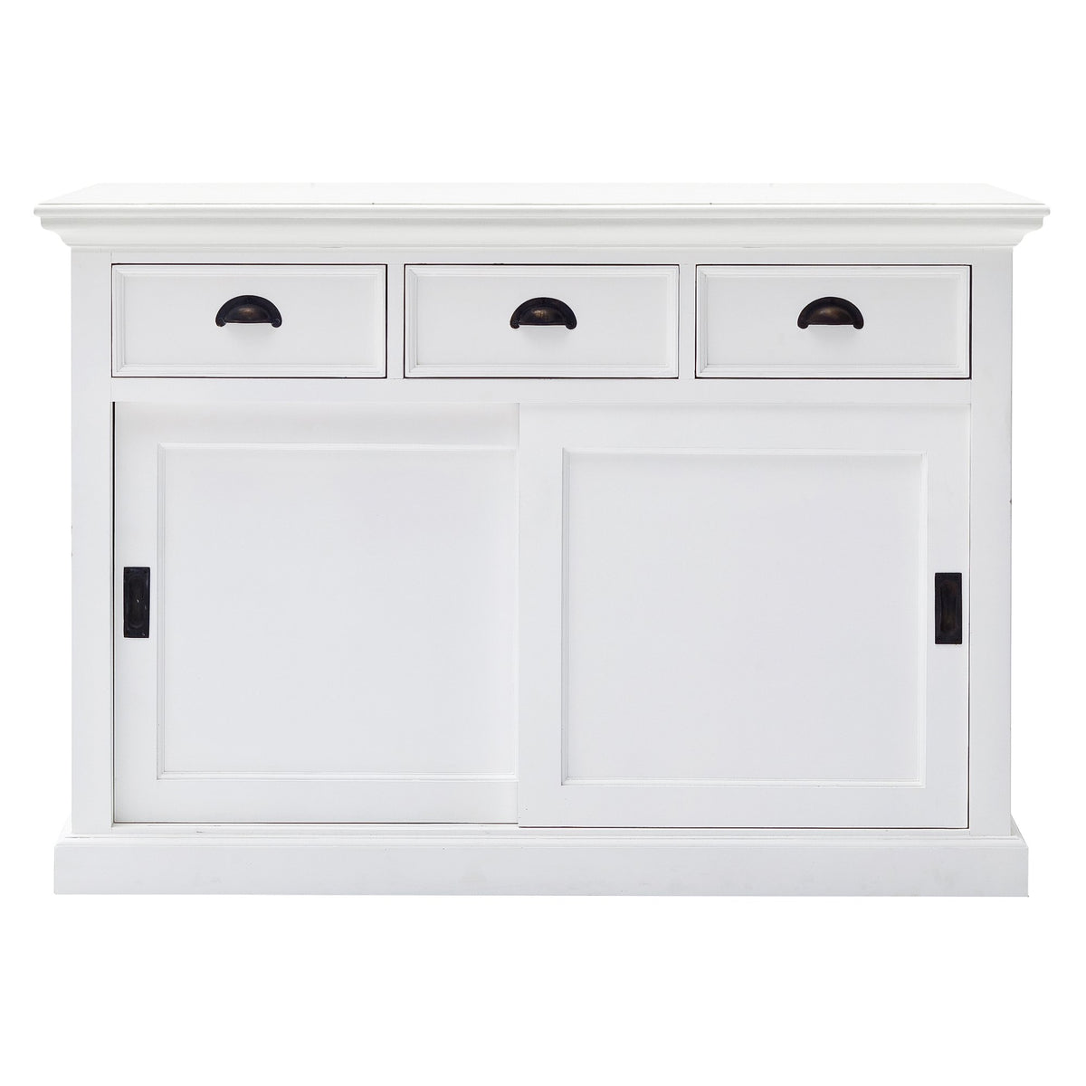 NovaSolo Halifax Buffet with Sliding Doors, Classic White
