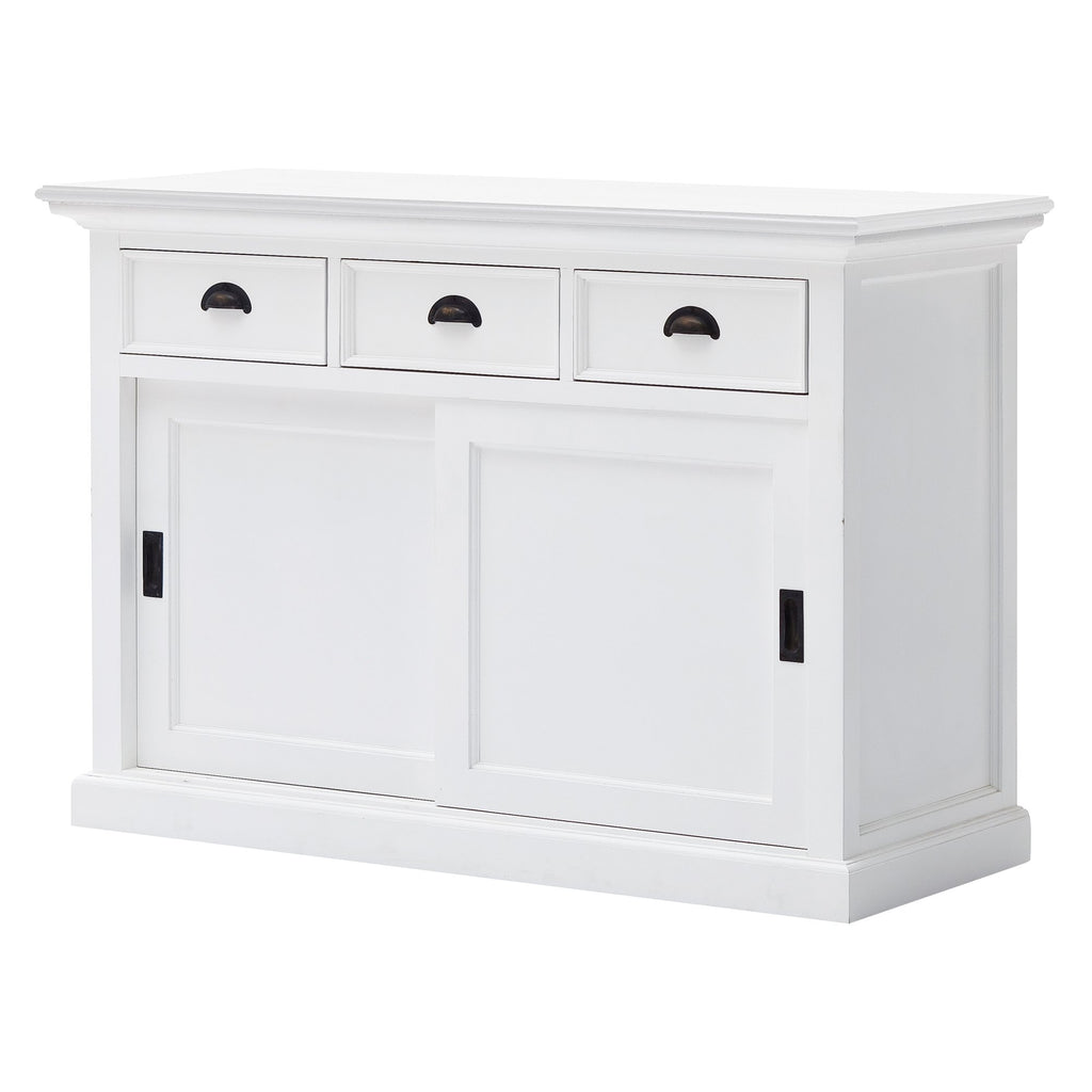 NovaSolo Halifax Buffet with Sliding Doors, Classic White – view 3
