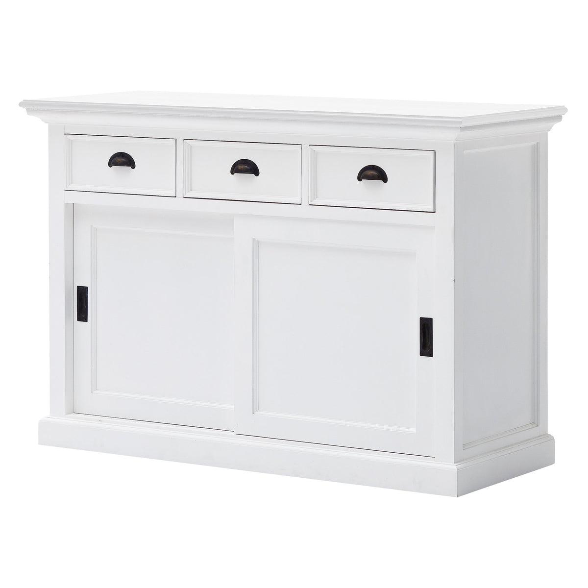 NovaSolo Halifax Buffet with Sliding Doors, Classic White – view 3