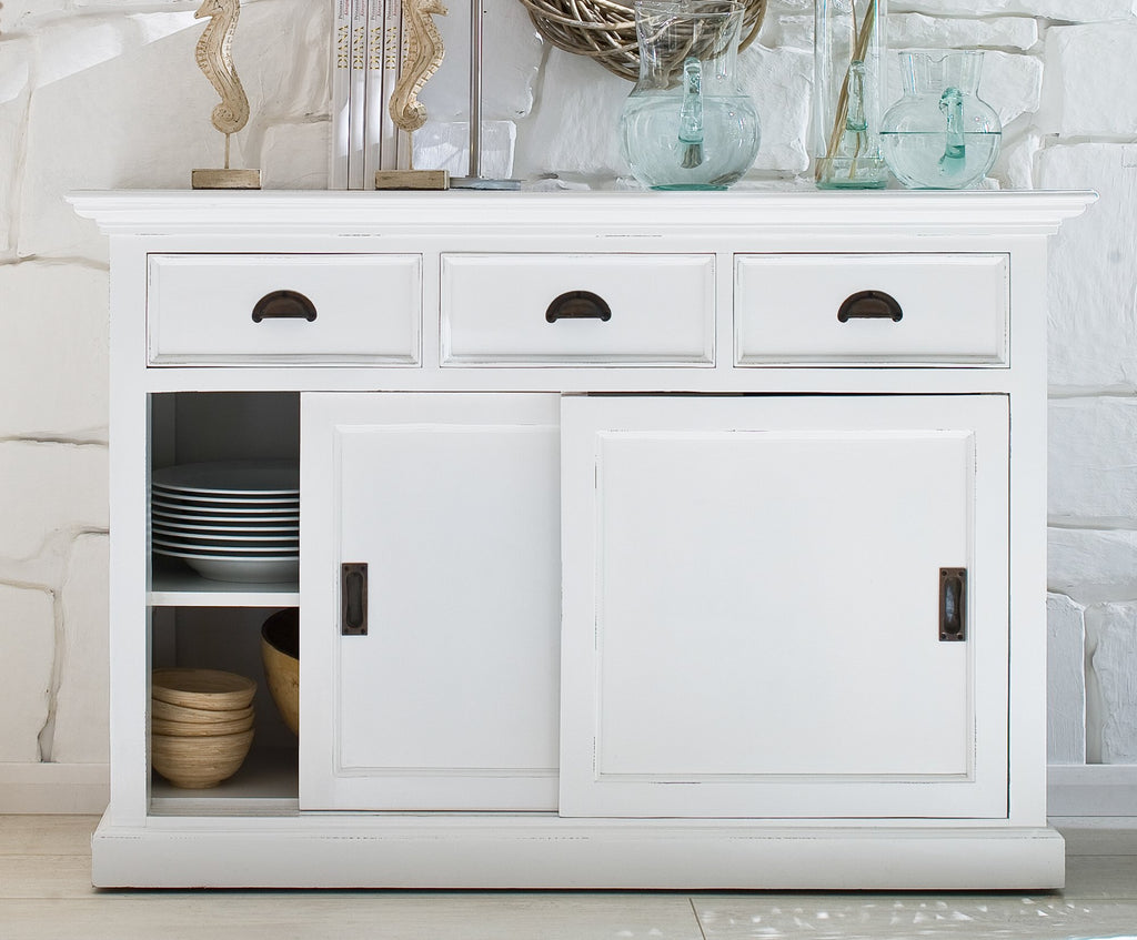 NovaSolo Halifax Buffet with Sliding Doors, Classic White – view 6