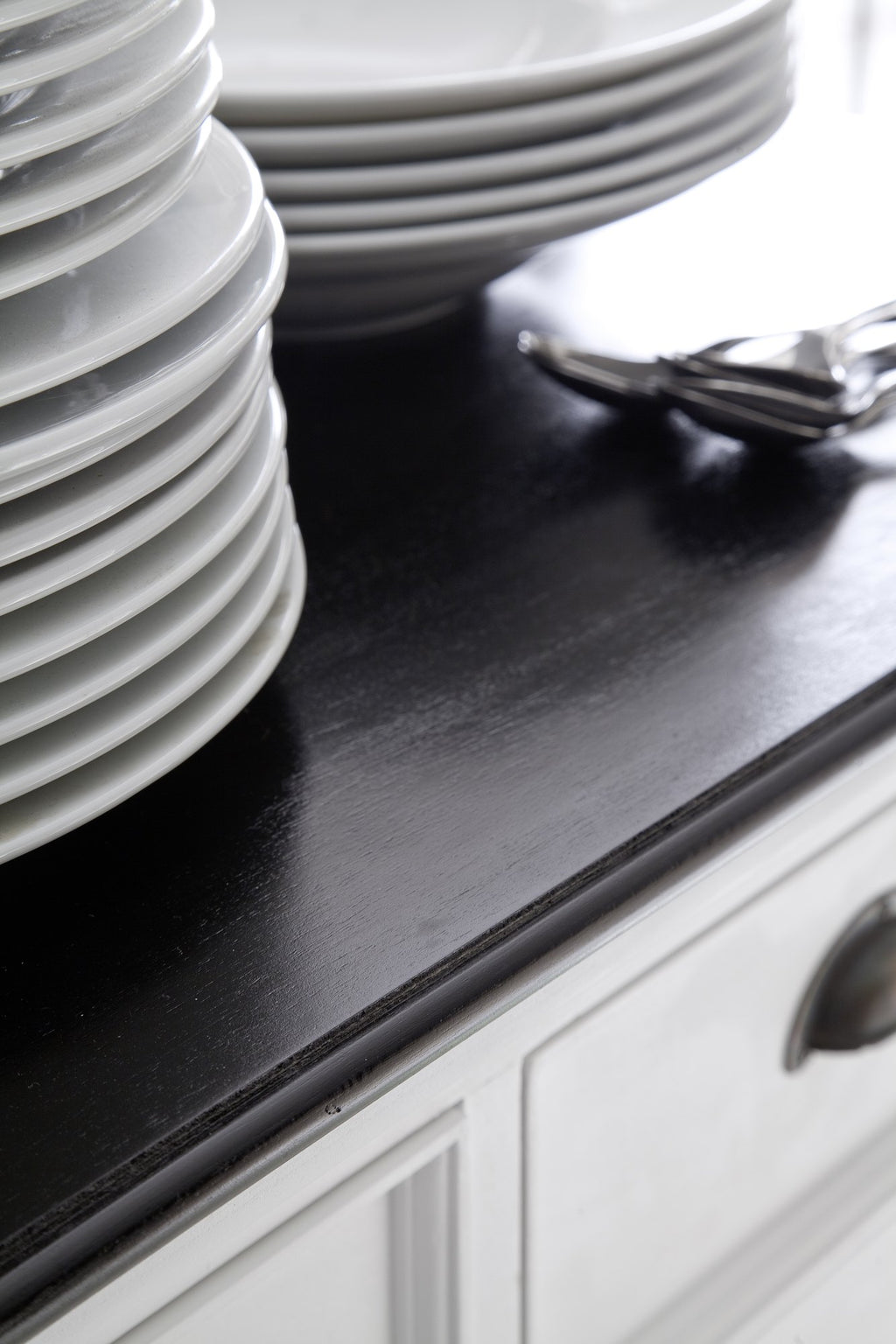 NovaSolo Halifax Contrast Buffet with Sliding Doors, Classic White & Black – view 10