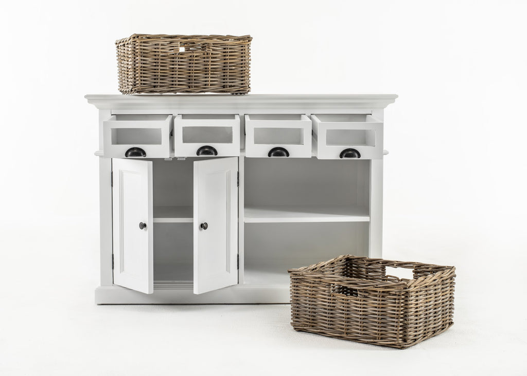 NovaSolo Halifax Dining Buffet with Basket Set, Classic White – view 6