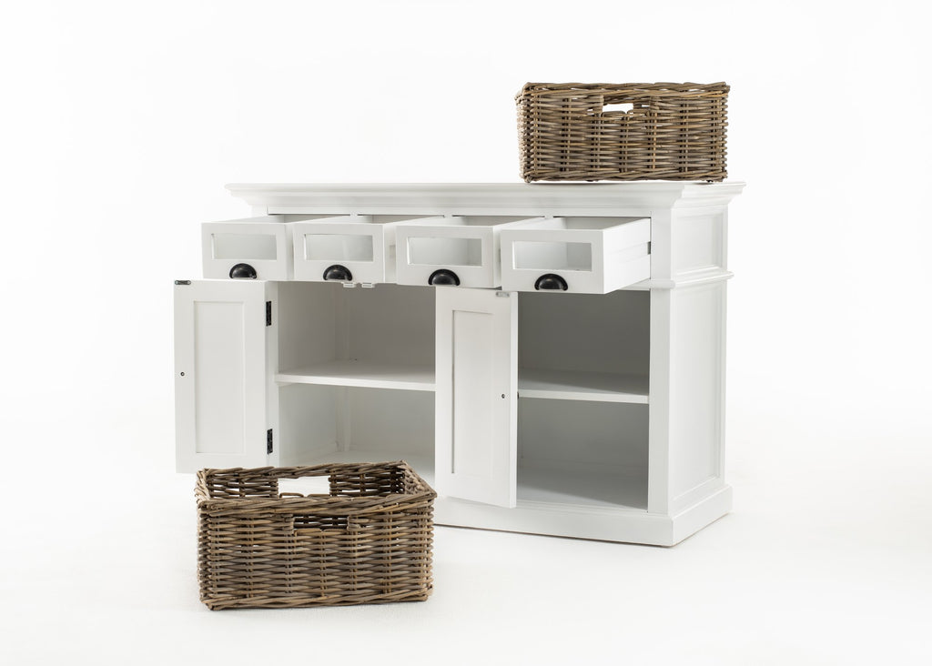 NovaSolo Halifax Dining Buffet with Basket Set, Classic White – view 8