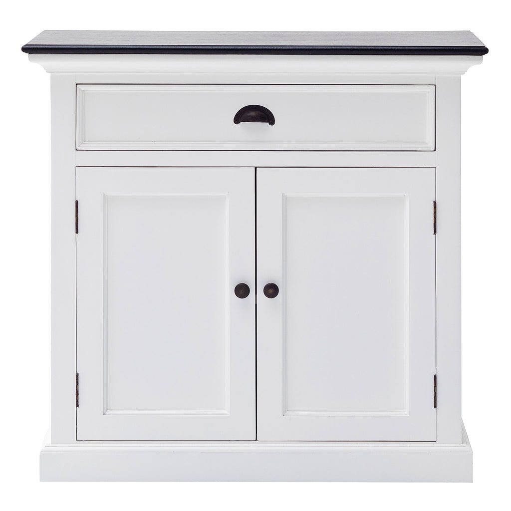 NovaSolo Halifax Contrast Small Buffet, Classic White & Black