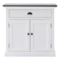 NovaSolo Halifax Contrast Small Buffet, Classic White & Black