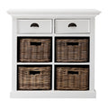 NovaSolo Halifax Medium Buffet with Basket Set, Classic White
