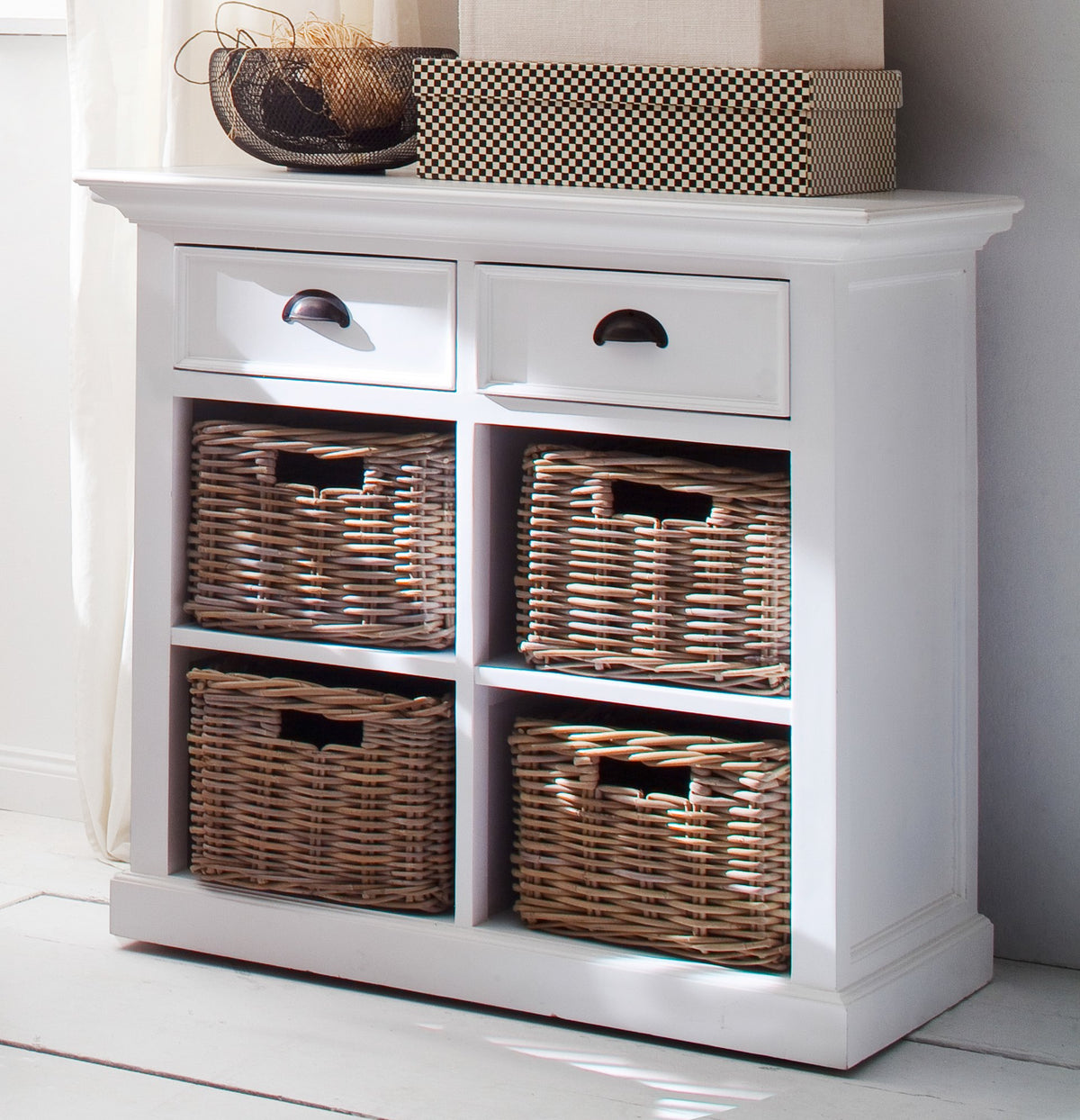 NovaSolo Halifax Medium Buffet with Basket Set, Classic White – view 10