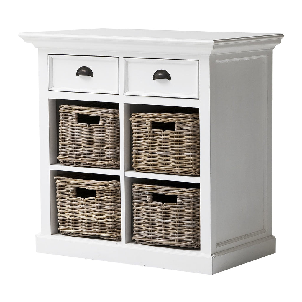 NovaSolo Halifax Medium Buffet with Basket Set, Classic White – view 3