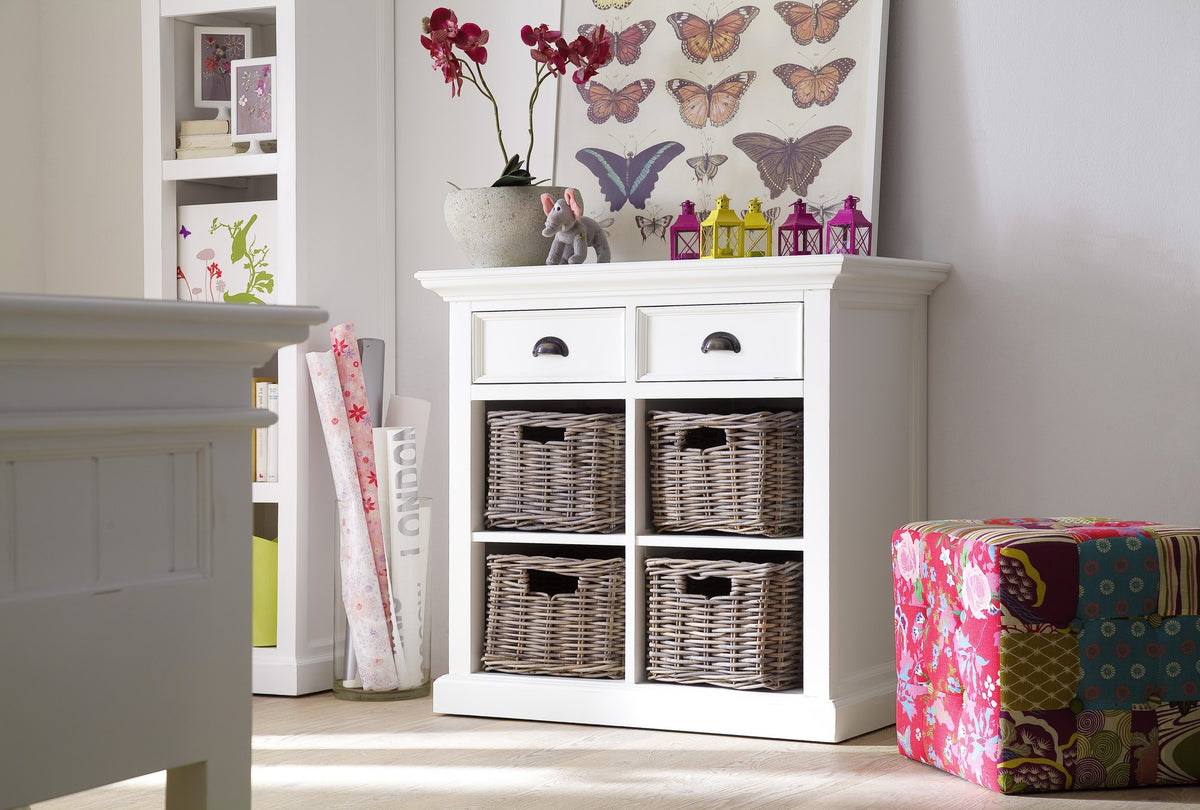 NovaSolo Halifax Medium Buffet with Basket Set, Classic White – view 9