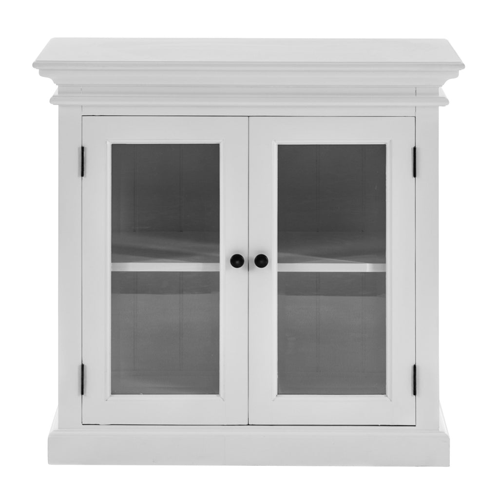 NovaSolo Halifax Display Buffet with 2 Glass Doors, Classic White