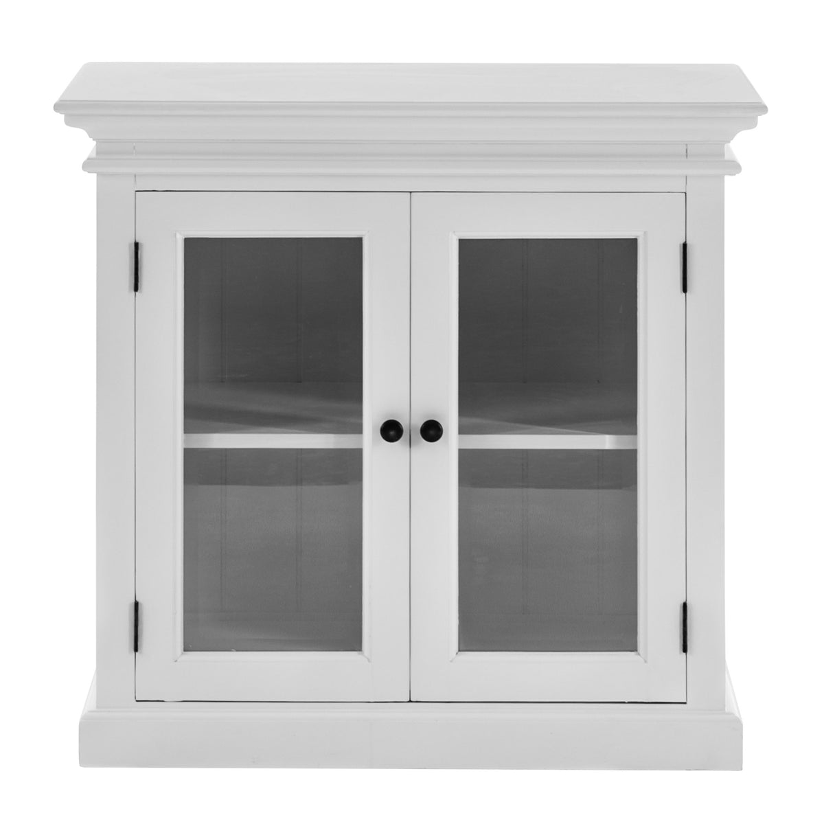 NovaSolo Halifax Display Buffet with 2 Glass Doors, Classic White
