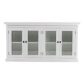 NovaSolo Halifax Display Buffet with 4 Glass Doors, Classic White