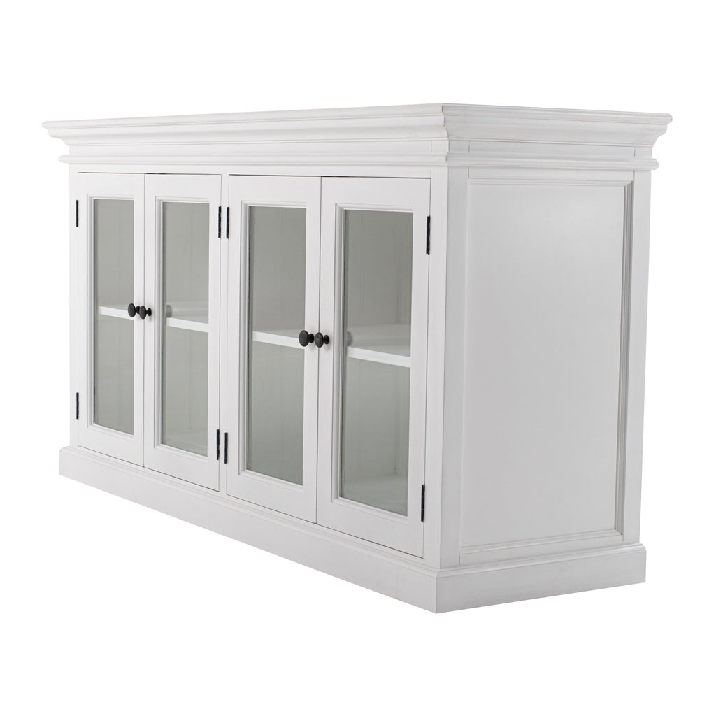 NovaSolo Halifax Display Buffet with 4 Glass Doors, Classic White – view 2