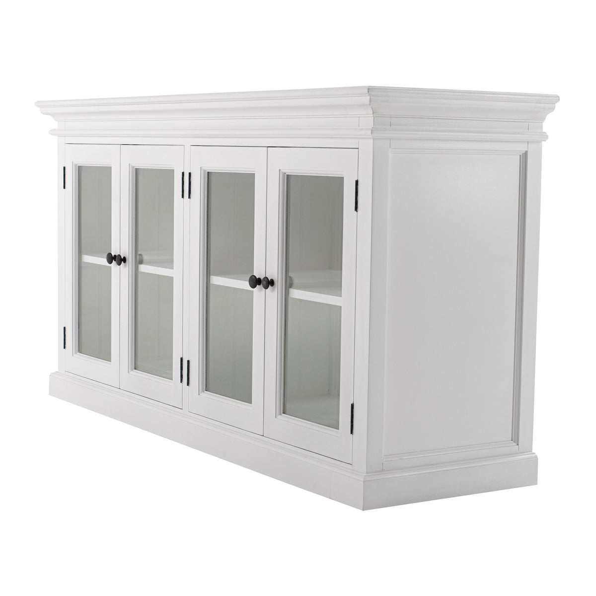 NovaSolo Halifax Display Buffet with 4 Glass Doors, Classic White – view 2