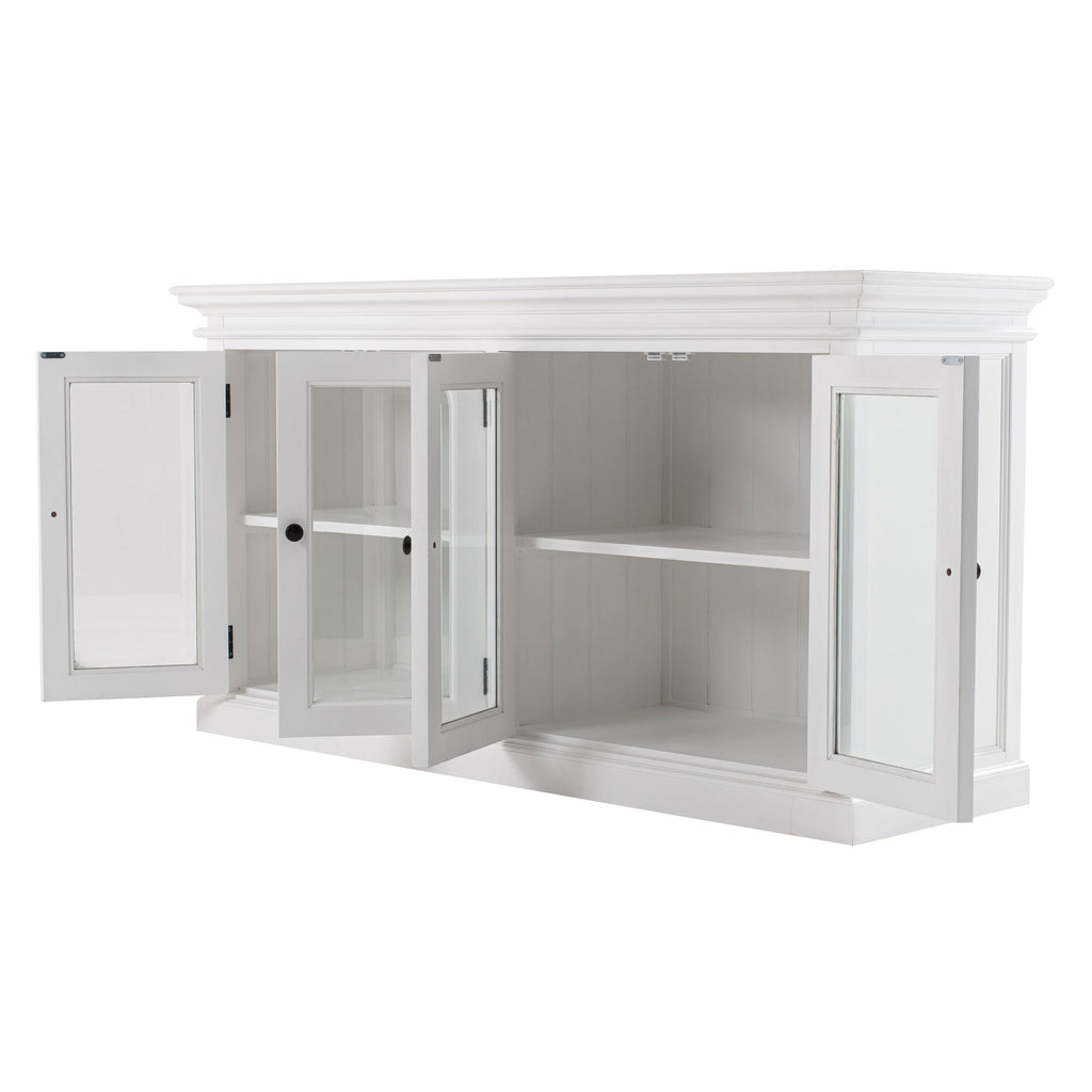 NovaSolo Halifax Display Buffet with 4 Glass Doors, Classic White – view 3