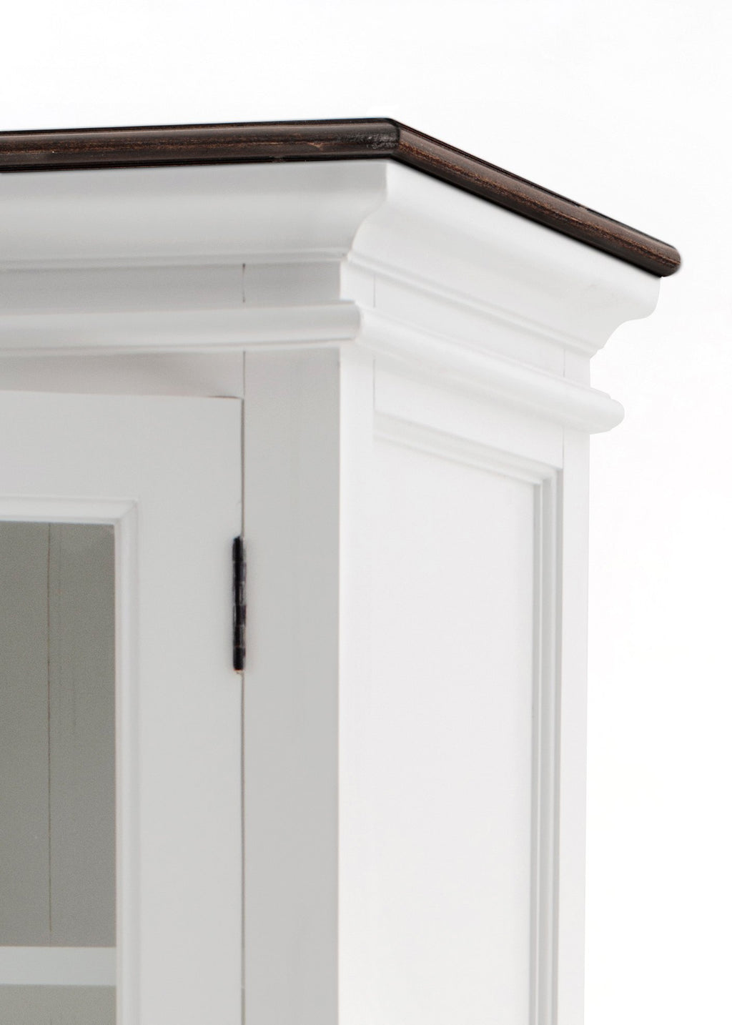 NovaSolo Halifax Accent Display Buffet with 4 Glass Doors, White Distress & Deep Brown – view 10