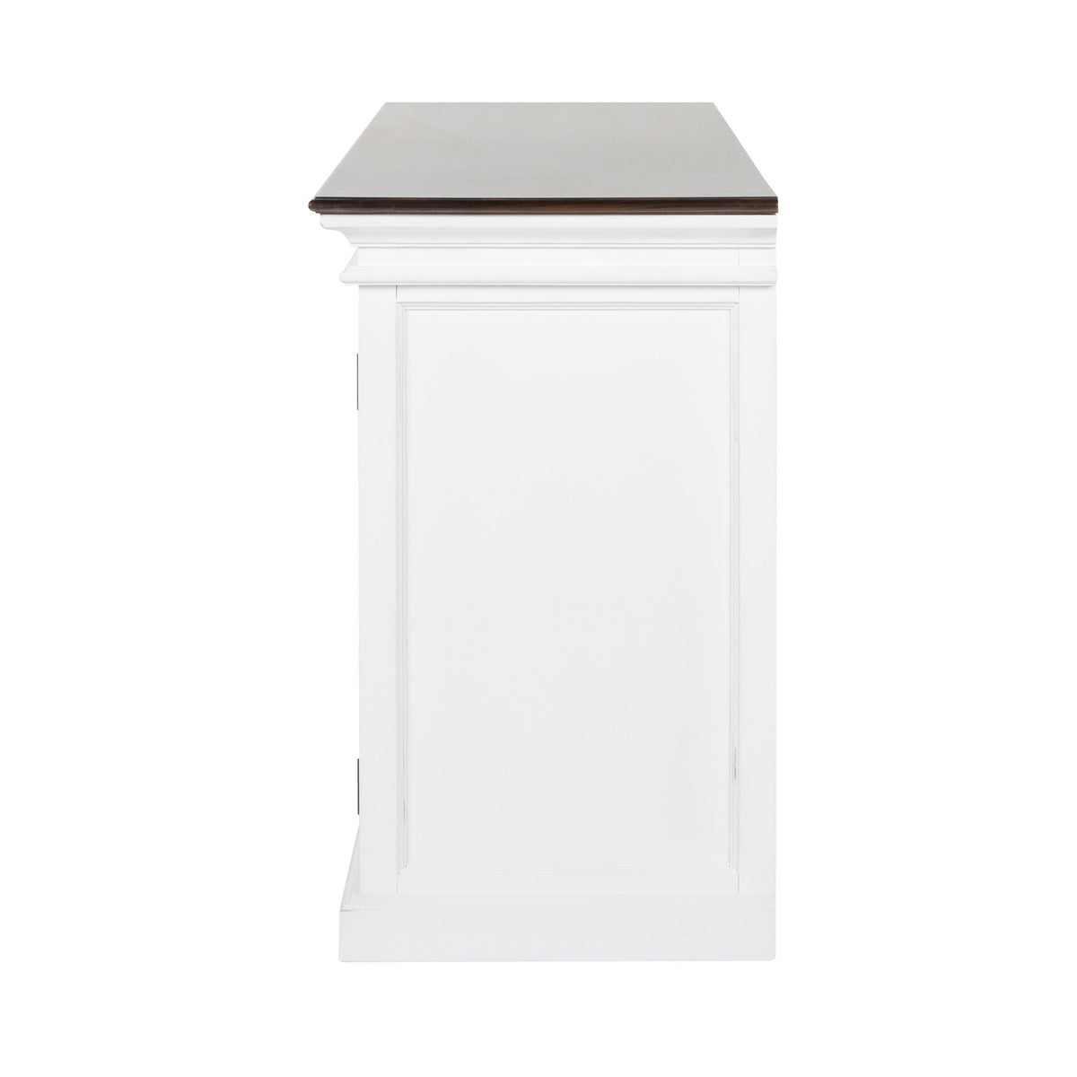 NovaSolo Halifax Accent Display Buffet with 4 Glass Doors, White Distress & Deep Brown – view 5