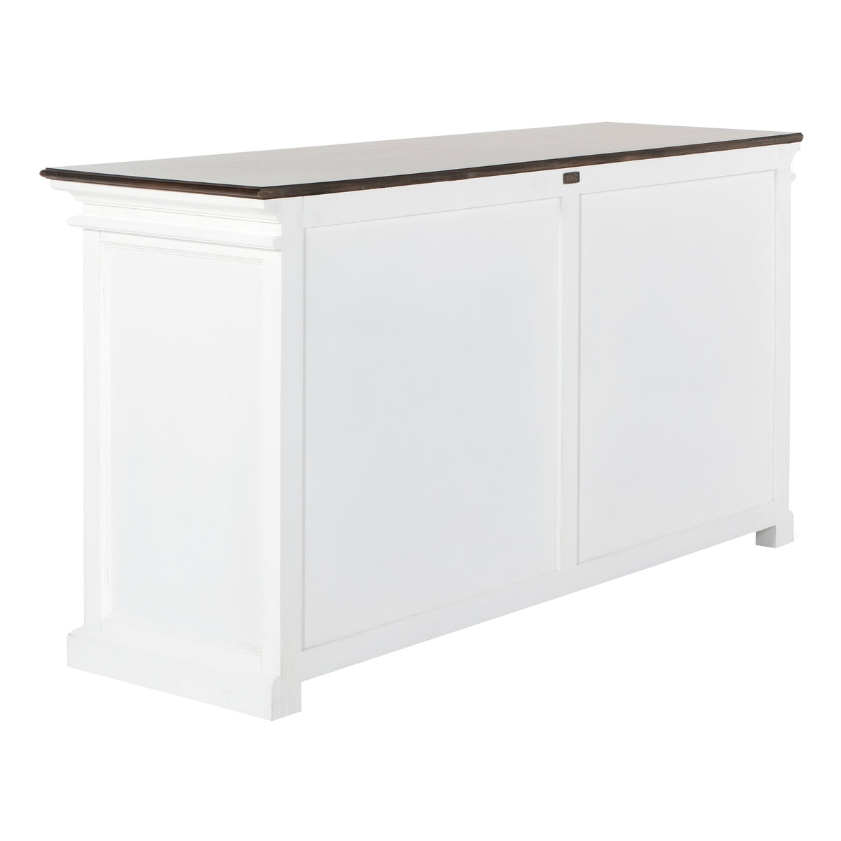 NovaSolo Halifax Accent Display Buffet with 4 Glass Doors, White Distress & Deep Brown – view 6