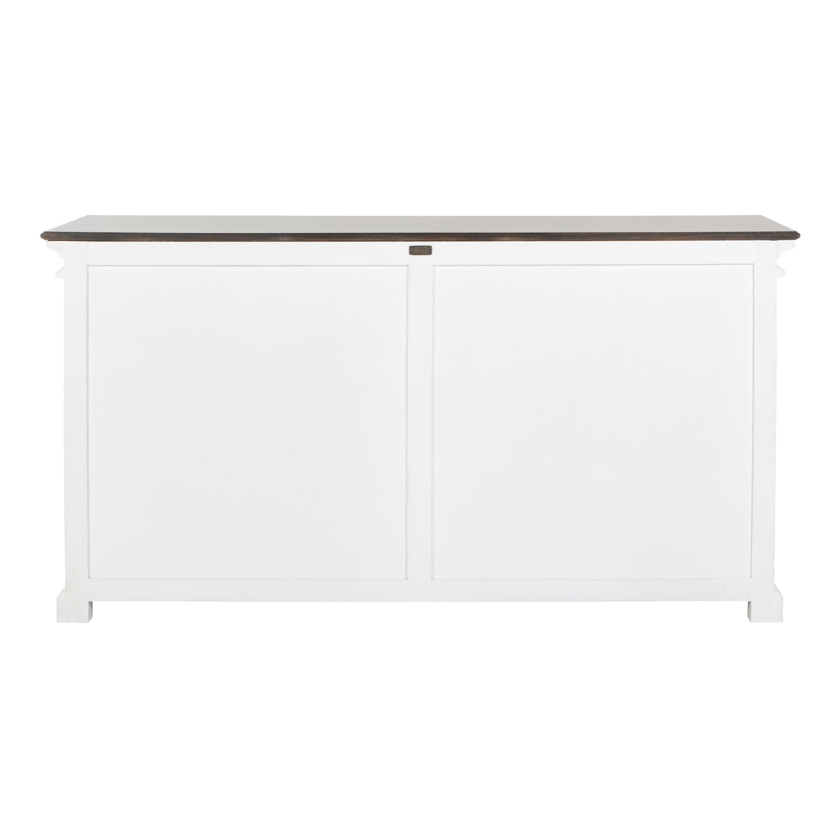 NovaSolo Halifax Accent Display Buffet with 4 Glass Doors, White Distress & Deep Brown – view 7