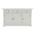 NovaSolo Provence Classic Sideboard with 3 doors Buffet, Classic White