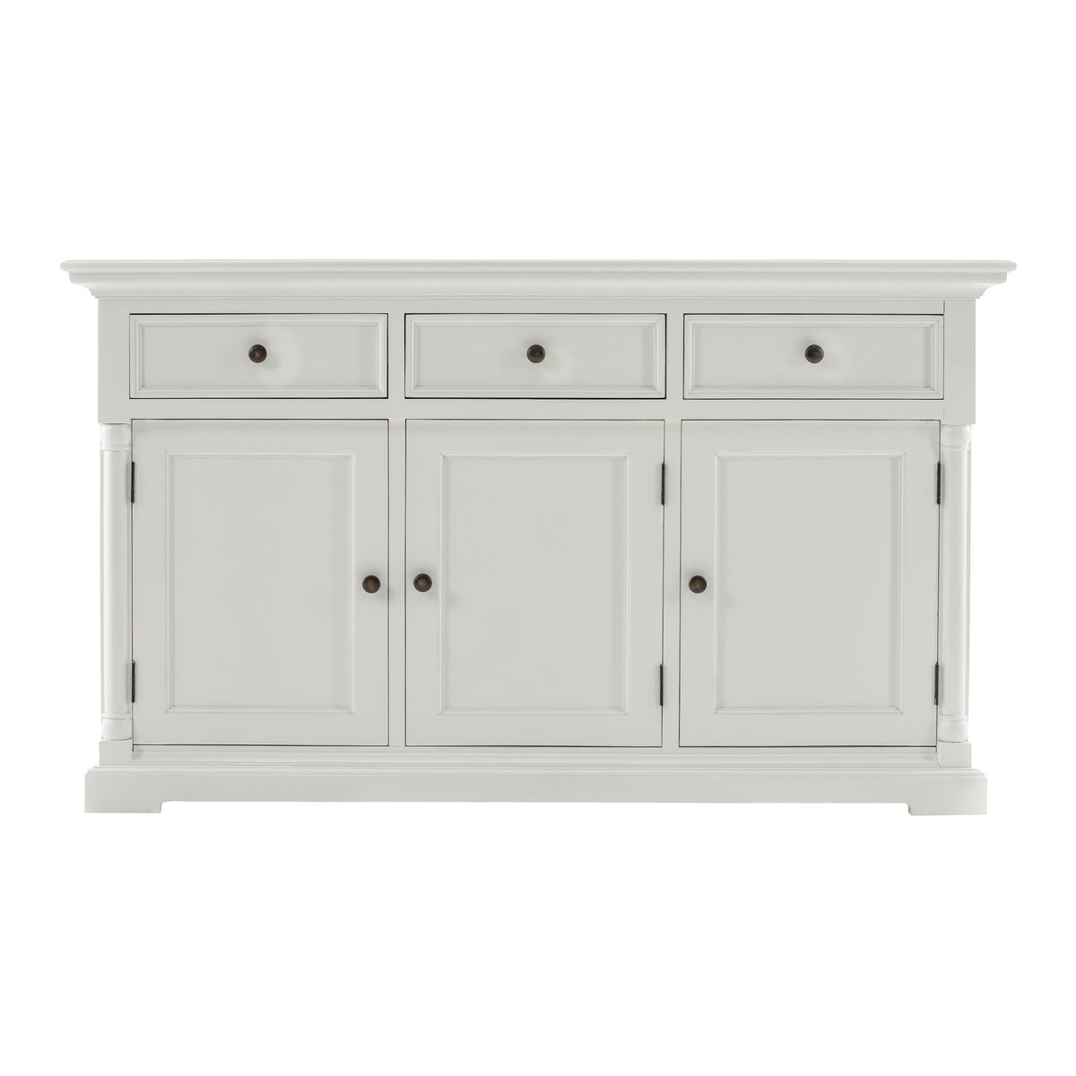 NovaSolo Provence Classic Sideboard with 3 doors Buffet, Classic White