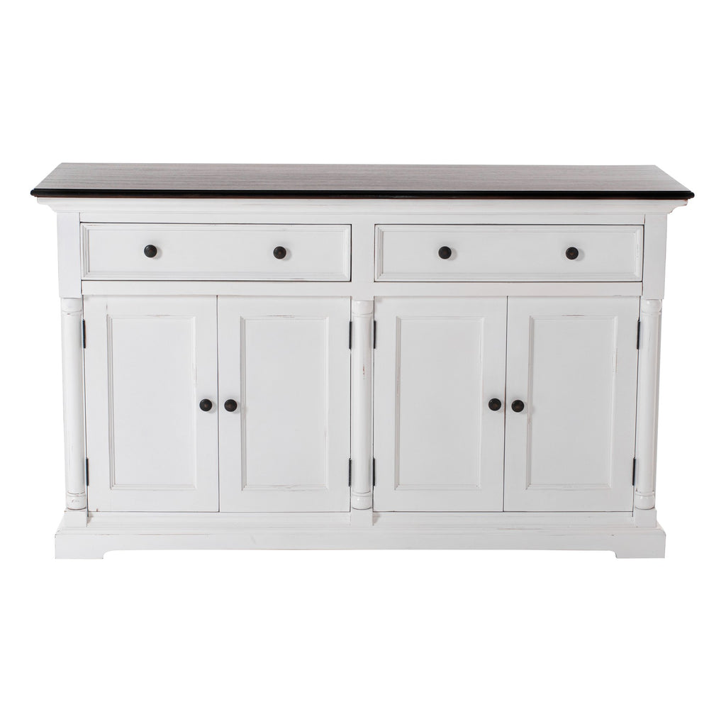 NovaSolo Provence Accent Classic Buffet, White Distress & Deep Brown
