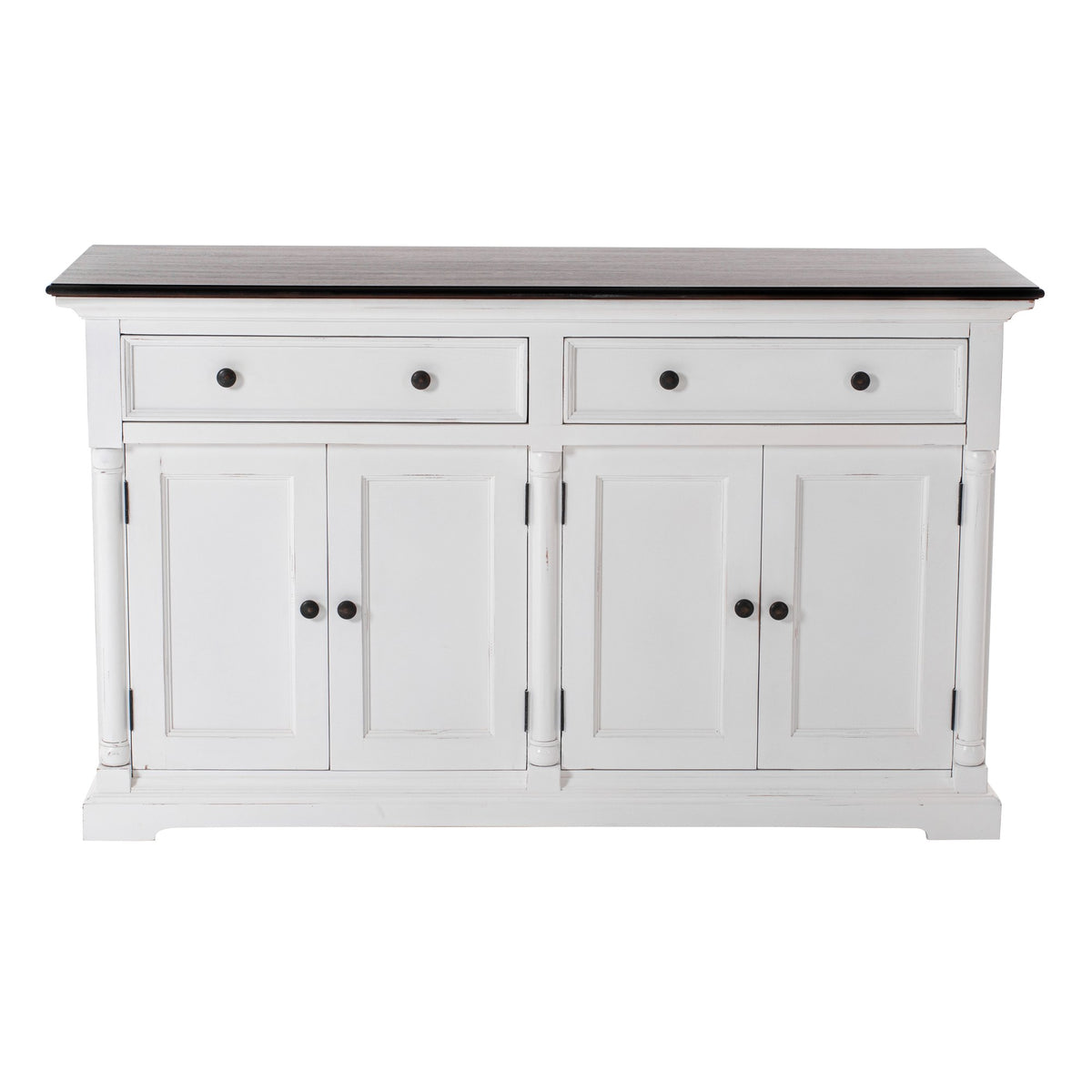 NovaSolo Provence Accent Classic Buffet, White Distress & Deep Brown
