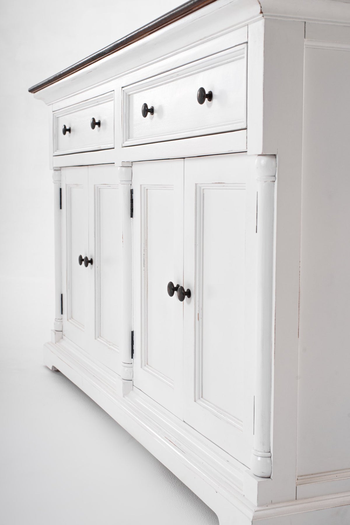 NovaSolo Provence Accent Classic Buffet, White Distress & Deep Brown – view 6