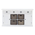 NovaSolo Halifax Buffet with 4 Baskets, Classic White
