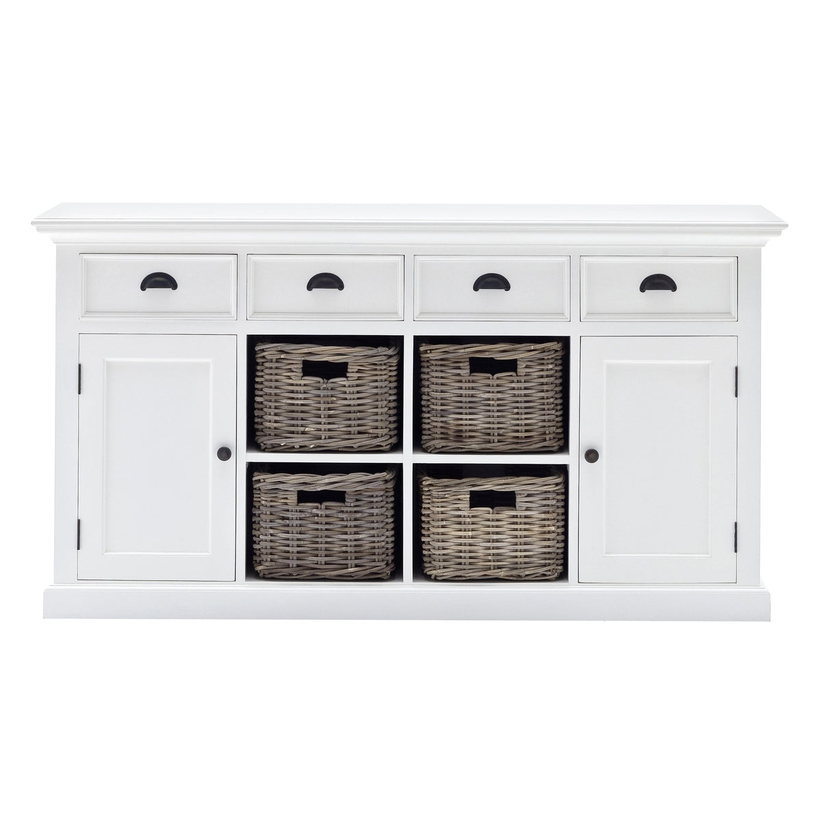 NovaSolo Halifax Buffet with 4 Baskets, Classic White