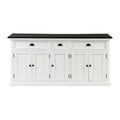 NovaSolo Halifax Contrast Buffet, Classic White & Black