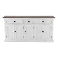 NovaSolo Halifax Accent Buffet, White Distress & Deep Brown