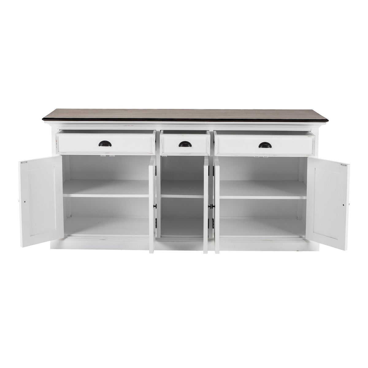 NovaSolo Halifax Accent Buffet, White Distress & Deep Brown – view 2