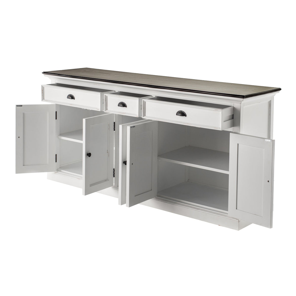 NovaSolo Halifax Accent Buffet, White Distress & Deep Brown – view 4